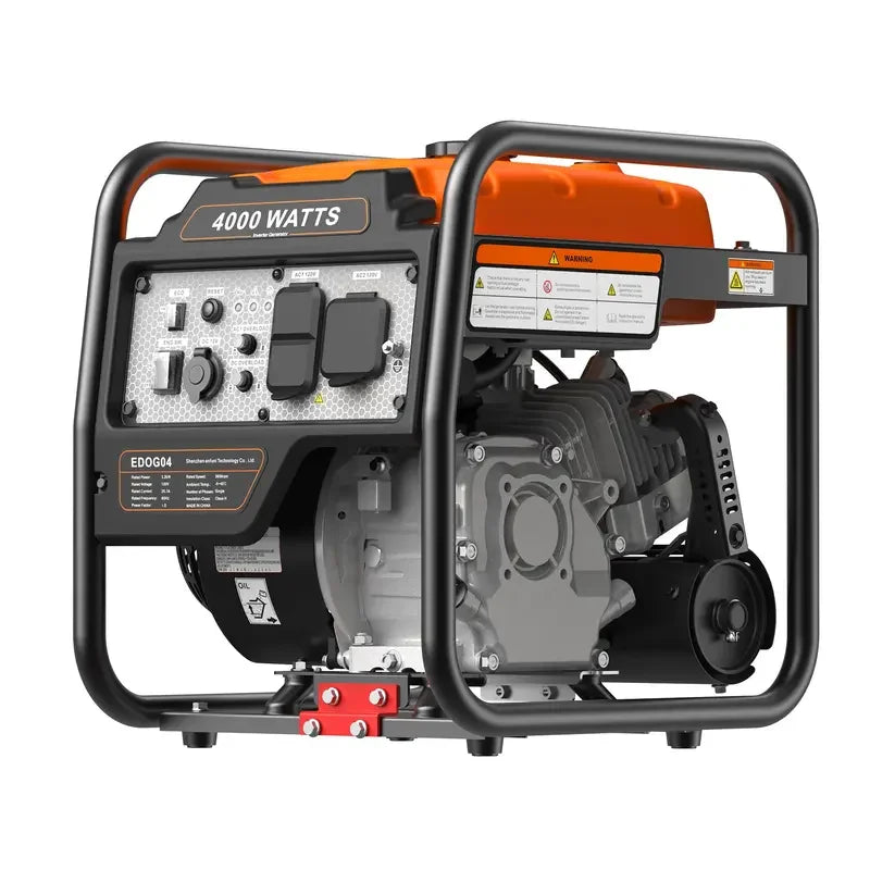 🔋Outdoor Power Equipment – 4000W Portable Inverter Generator | Quiet Gas-Powered Backup with ECO Mode | Open Frame Design, RV Ready, Ideal for Home Emergency Use